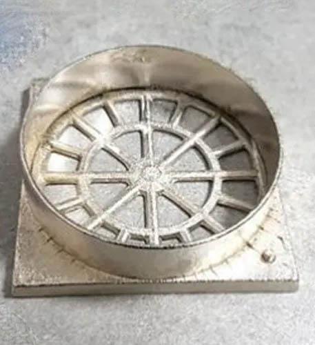 Rejilla con marco Para Caja 10 X 10 Bronce Cromado