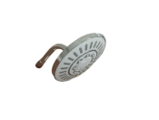 Roseta cromada y blanca 20 cm