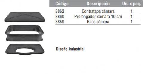 Conjunto Cámara de inspección 60x60 cm